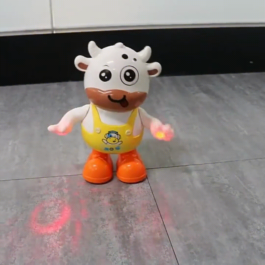 gatito bailando con luces para niños.